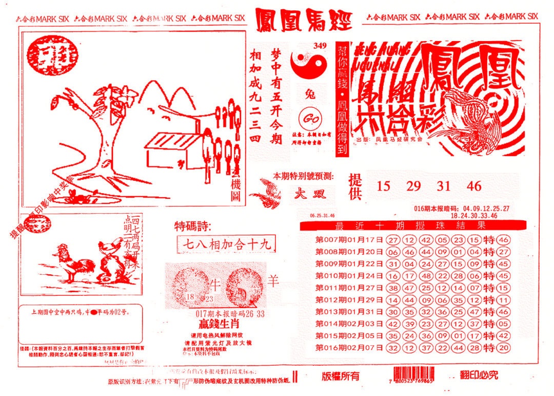 017期另版凤凰马经[图]