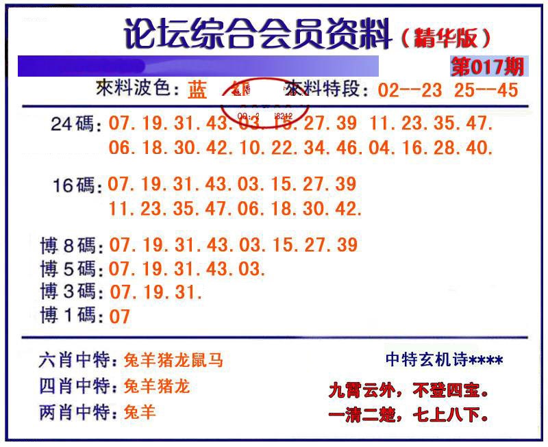 017期综合会员资料[图]