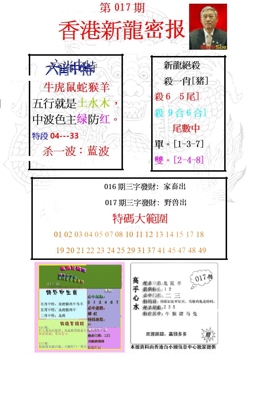 017期新龙密报[图]