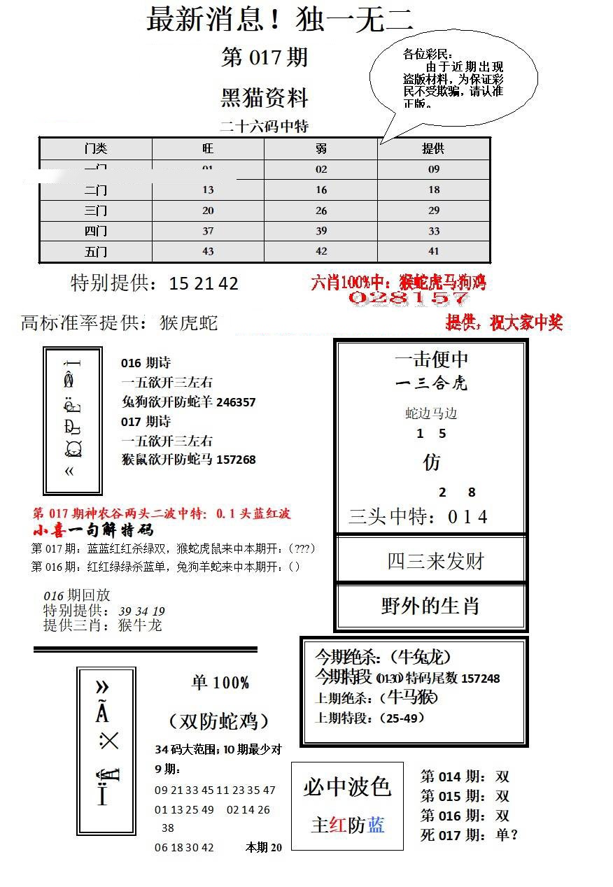 017期独一无二[图]
