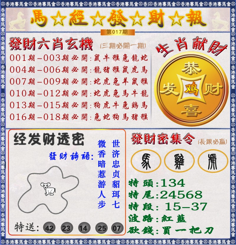 017期马经发财报（荐）[图]